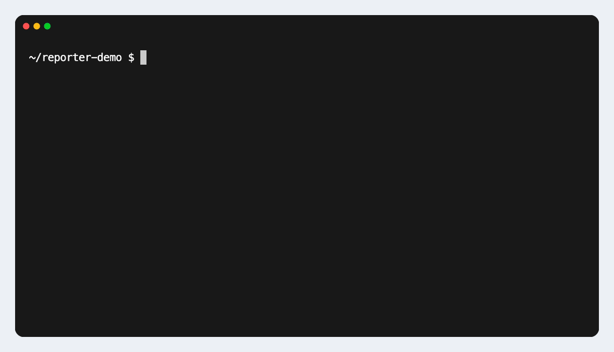 Custom markdown report produced by a reporter plugin